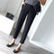 Img 2 - Suit Pants Women Ankle-Length Korean Loose Student Straight Jeans Casual Slim-Fit