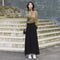 Img 2 - Summer Modal Loose Plus Size Skirt Flare Maxi High Waist Slim Look Pocket A-Line Skirt