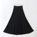 Img 6 - Summer Modal Loose Plus Size Skirt Flare Maxi High Waist Slim Look Pocket A-Line Skirt