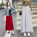 Img 5 - Summer Modal Loose Plus Size Skirt Flare Maxi High Waist Slim Look Pocket A-Line Skirt