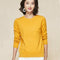 Img 2 - Women Round-Neck Orange Yellow Slimming Sweater