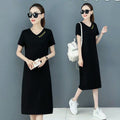 Img 7 - Casual INS Women Trendy Loose Slim-Look Popular Summer Mid-Length Dress