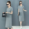 Img 6 - Casual INS Women Trendy Loose Slim-Look Popular Summer Mid-Length Dress