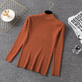 Img 18 - Half-Height Collar Women Long Sleeved All-Matching Slimming Fitted Sweater