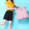 Img 2 - Cotton Blend Shorts Women Summer Elastic High Waist Slim Look All-Matching Loose Thin Plus Size Casual Wide Leg Mid-Length Pants Bermuda Shorts