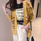 Img 4 - Lazy Leopard Stripes Sweater Cardigan Women Korean Slim Look Short