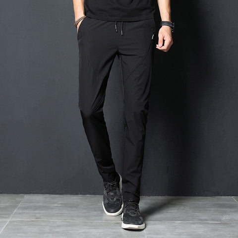 Img 7 - Summer Men Pants Korean Slim Look Black Young Long Quick-Drying Sporty Casual Trendy Pants