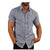 Img 9 - Popular Summer Solid Colored Short Sleeve Button Men Line Shirt Men Shirt