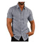 Img 9 - Popular Summer Solid Colored Short Sleeve Button Men Line Shirt Men Shirt