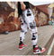 IMG 137 of Trendy Graffiti Casual Pants Men Korean Couple Loose Ankle-Length Hip-Hop ins Sporty Jogger Pants