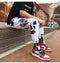 IMG 141 of Trendy Graffiti Casual Pants Men Korean Couple Loose Ankle-Length Hip-Hop ins Sporty Jogger Pants