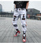 IMG 139 of Trendy Graffiti Casual Pants Men Korean Couple Loose Ankle-Length Hip-Hop ins Sporty Jogger Pants