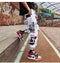 IMG 142 of Trendy Graffiti Casual Pants Men Korean Couple Loose Ankle-Length Hip-Hop ins Sporty Jogger Pants