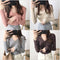 Img 2 - V-Neck Knitted Long Sleeved Slimming Fitted Warm Tops Vintage Slim-Look Women Sweater