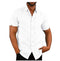 Img 7 - Popular Summer Solid Colored Short Sleeve Button Men Line Shirt Men Shirt