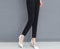 Img 9 - Loose Slim-Look Pants Women High Waist Cotton Blend Ankle-Length Casual Suit Slim-Fit Pants