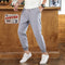 Img 3 - Men Cotton Blend Long Lantern Japanese Jogger Casual Slim Fit Thin Line Ankle-Length Pants