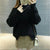 Img 1 - Loose Thick Knitted Korean Solid Colored Half-Height Collar All-Matching Trendy Pullover Women