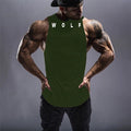 IMG 109 of Europe Men Fitness Tank Top Summer Spliced Vest Hem Cotton Alphabets Printed Size Tank Top