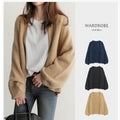 Img 2 - Korea Chic Lazy Loose Short Knitted Cardigan Student Women Sweater
