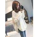 Img 2 - Popular Lazy Loose Fairy Look Western All-Matching Tops cecPopular V-Neck Under Sweater Undershirt Women