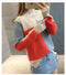 Img 2 - Candy Colors Loose Plus Size Thin Women Korean College Mixed Long Sleeved Sweater Pullover