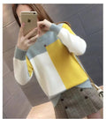 Img 5 - Candy Colors Loose Plus Size Thin Women Korean College Mixed Long Sleeved Sweater Pullover