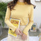 IMG 106 of Korean Striped Sweater Women Outdoor Pullover Loose Under Undershirt Tops Outerwear