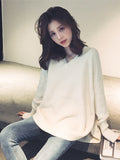 IMG 104 of Popular Lazy Loose Fairy Look Western All-Matching Tops cecPopular V-Neck Under Sweater Undershirt Women Outerwear