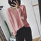 Img 7 - V-Neck Women Student Korean Loose Solid Colored Long Sleeved Tops Sweater
