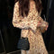 Img 5 - Dress Women Long Sleeved Slimming Slim-Look V-Neck Butterfly High Waist Lace Mid-Length Dress