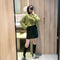 Img 2 - Women Solid Colored Hip Flattering Korean Trendy Student Casual A-Line Skirt