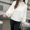 Img 2 - Korean College Half-Height Collar Pullover Women Loose Lantern Sleeve Sweater