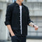 Img 6 - Men Japanese insStriped Casual Long Sleeved Shirt Lapel Slim Look Cardigan Men Shirt