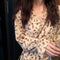 Img 3 - Dress Women Long Sleeved Slimming Slim-Look V-Neck Butterfly High Waist Lace Mid-Length Dress