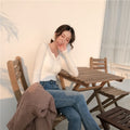 IMG 118 of chic All-Matching Long Sleeved Undershirt Sweater Women Basic Tops Fitting Multicolor Outerwear