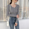 IMG 127 of chic All-Matching Long Sleeved Undershirt Sweater Women Basic Tops Fitting Multicolor Outerwear