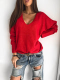 Img 2 - Europe Trendy Elegant Minimalist Candy Colors V-Neck Pullover