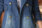 IMG 136 of Denim Women Mid-Length Casual Double-Breasted Windbreaker Outerwear