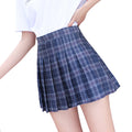 Img 5 - Pleated Women Summer Student Korean High Waist A-Line Plus Size Chequered Skirt