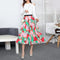 Img 44 - Skirt Women Europe Elastic Waist Pleated Printed Mid-Length Flare A-Line Skirt