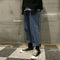 Img 2 - Straight Denim Pants Women Loose Summer Popular High Waist Korean Slim Look Drape Wide Leg Baggy Pants