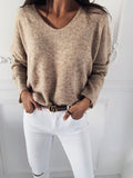Img 5 - Europe Trendy Elegant Minimalist Candy Colors V-Neck Pullover