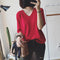Long Sleeved Casual Korean Knitted V-Neck Loose Women Sweater