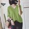 Img 24 - Long Sleeved Casual Korean Knitted V-Neck Loose Women Sweater
