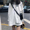 IMG 104 of Solid Colored Thin Long Sleeved Student Sweatshirt Women Korean Loose Hooded All-Matching Mid-Length Outerwear