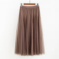 Img 7 - Korean Multi Layer Spliced A-Line Flare Black Mesh Short Skirt Mid-Length Tutu Pleated Fairy-Look Skirt