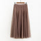 Img 7 - Korean Multi Layer Spliced A-Line Flare Black Mesh Short Skirt Mid-Length Tutu Pleated Fairy-Look Skirt