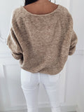 Img 9 - Europe Trendy Elegant Minimalist Candy Colors V-Neck Pullover