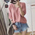 Img 6 - Long Sleeved Casual Korean Knitted V-Neck Loose Women Sweater